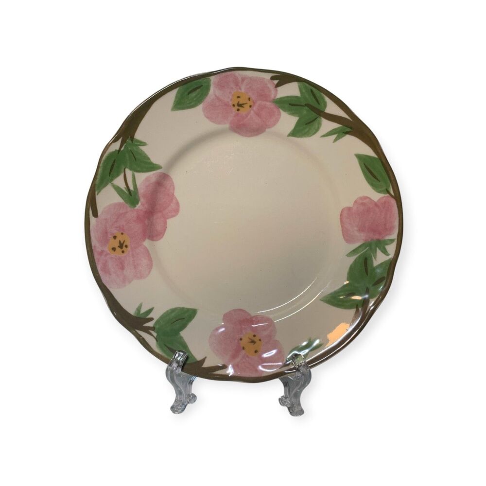 Franciscan Desert Rose Earthenware 8" Salad Plate Pink Floral Plate Wall Decor